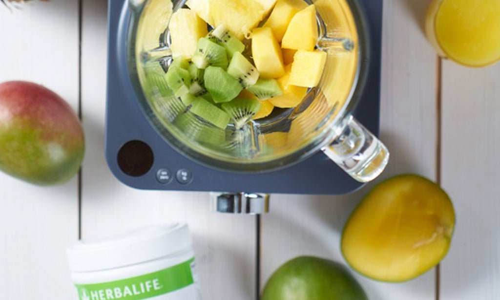 Mango and Kiwi Protein Shake - HerbaChoices