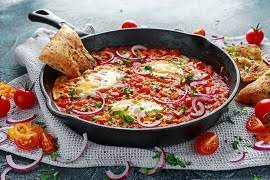 Poached Eggs and Spicy Tomato Sauce - HerbaChoices