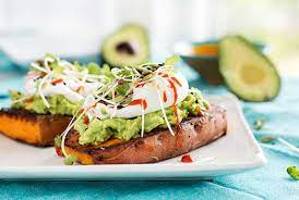 Sweet Potato Toast With Avocado - HerbaChoices