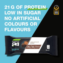 Загрузите изображение в программу просмотра галереи, Achieve Protein Bars- 6 x 60g Dark Chocolate bars HerbaChoices