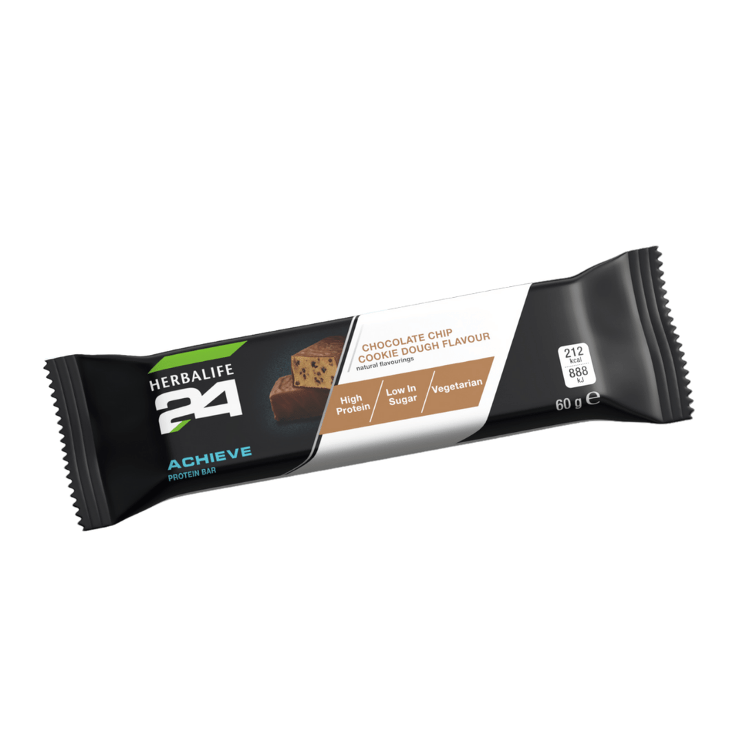 Achieve Protein Bars- 6 x 60g Chocolate chip cookie dough bars HerbaChoices