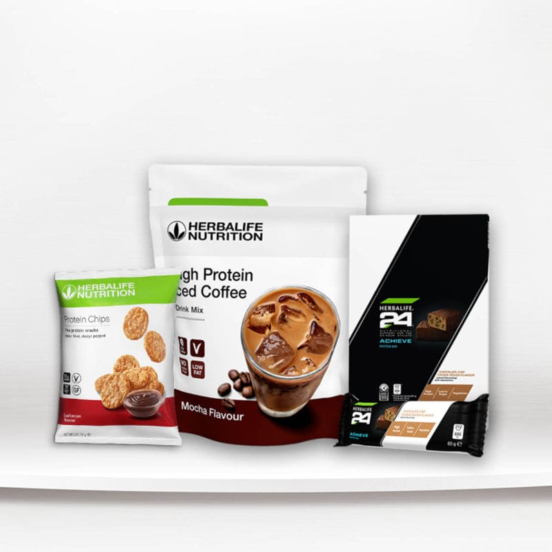 Snack Pack: BBQ chips, Mocha, H24 Achieve flavoured bars - HerbaChoices